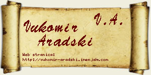 Vukomir Aradski vizit kartica